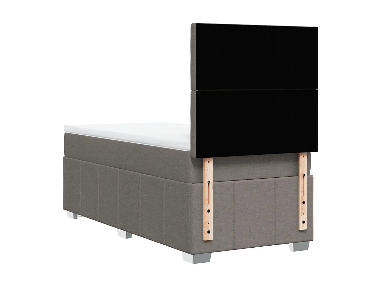 Boxspring met matras stof taupe 100x200 cm