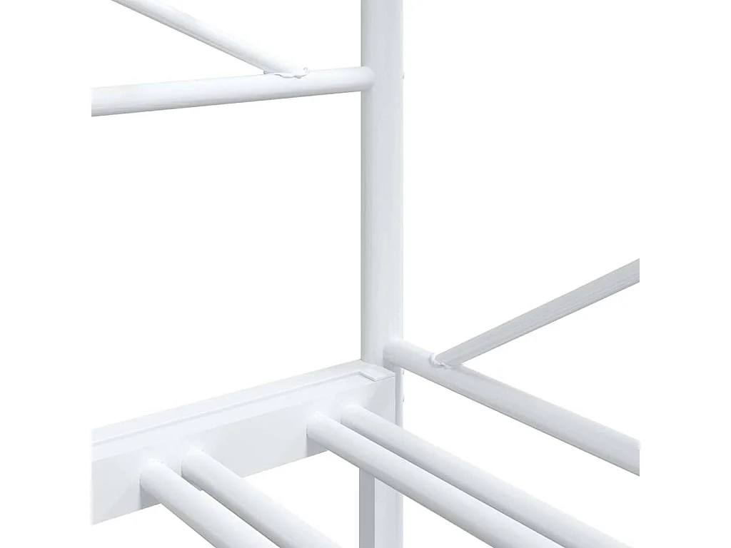 Lit de jour avec lit gigogne sans matelas blanc 90x200 cm acier