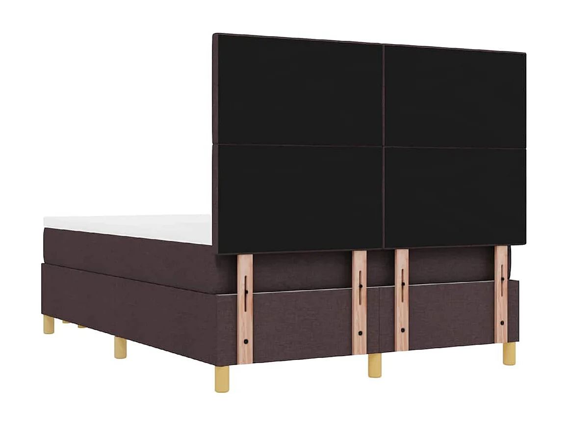 Boxspringbett mit Matratze Dunkelbraun 140 x 190 cm Stoff