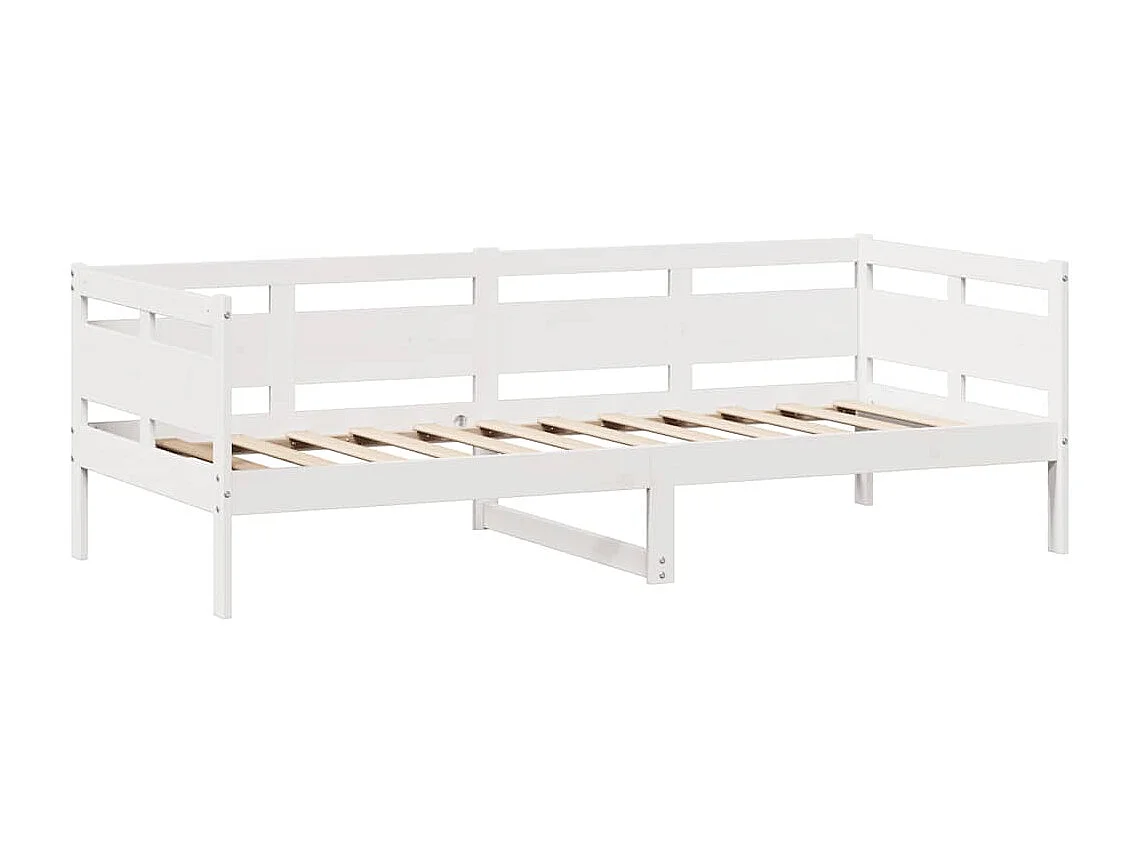 Slaapbank met lades 90x190 cm massief grenenhout wit