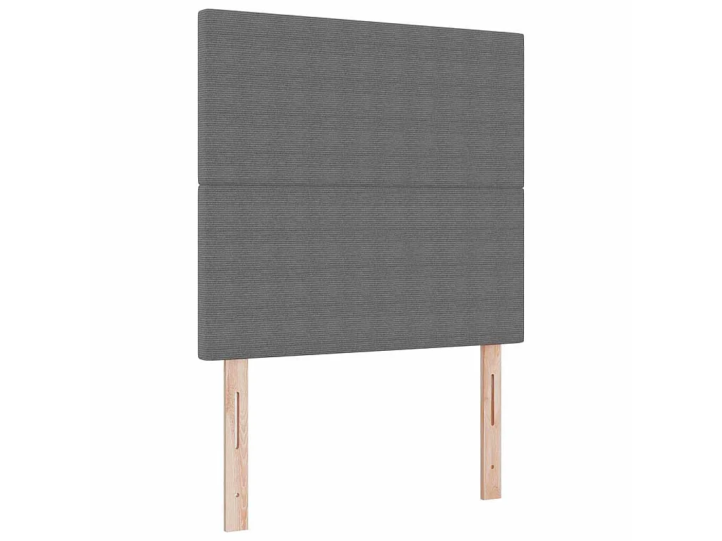 Boxspringbed Lichtgrijs en wit. 90 x 200 cm Katoen Stof