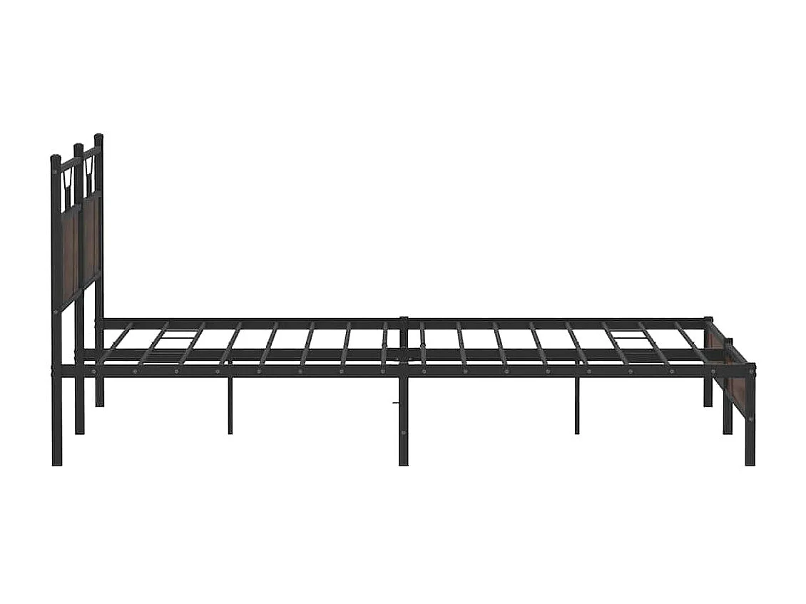 Cadre de lit sans matelas chêne marron 160x200 cm