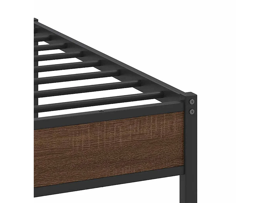Bedframe zonder matras bewerkt hout bruin eikenkleur 160x200 cm