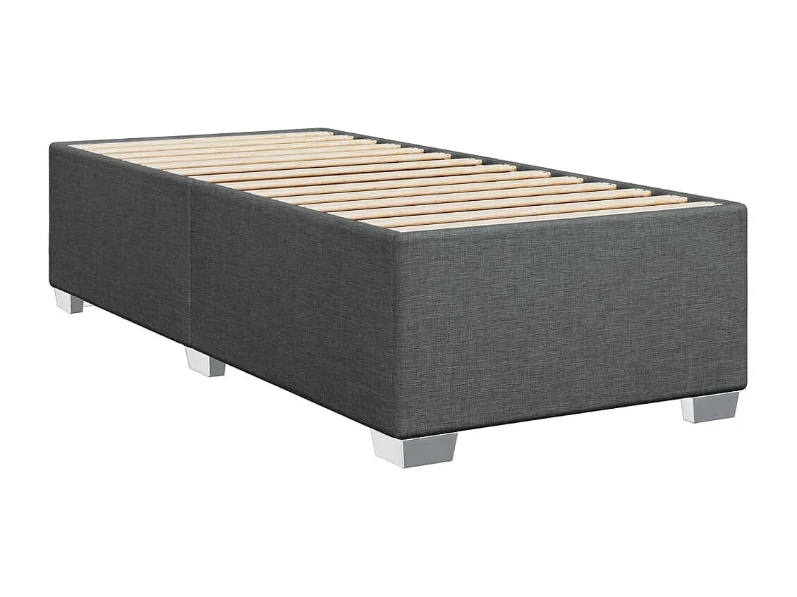 Boxspringbett mit Matratze Dunkelgrau 90x200 cm Stoff