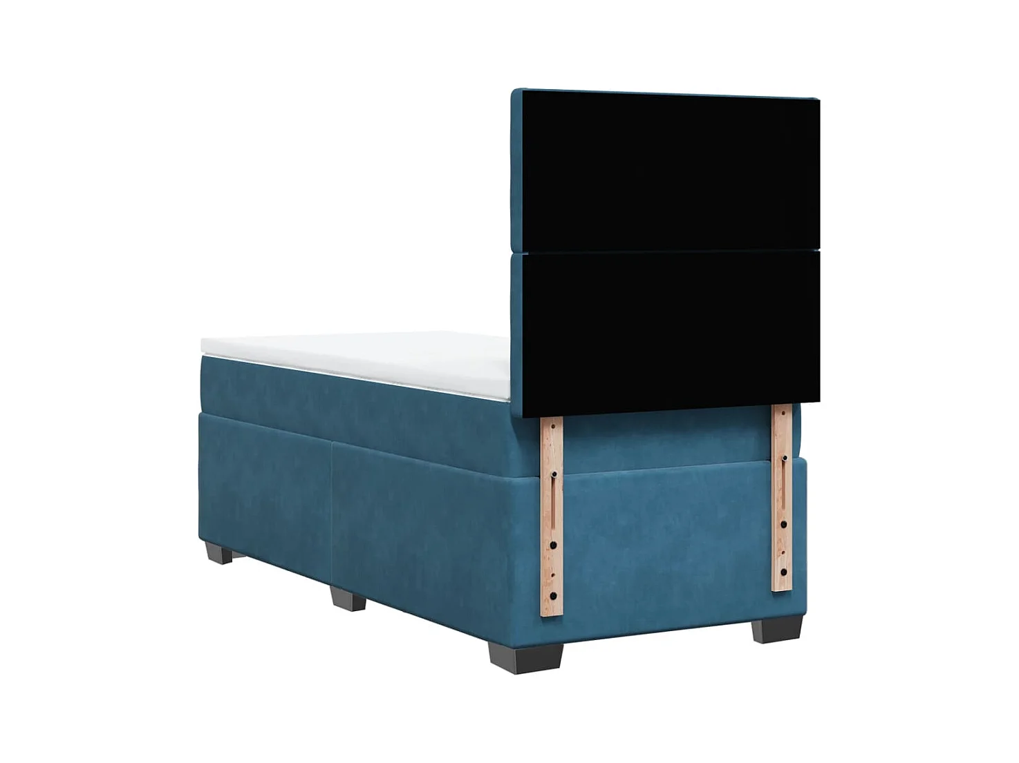 Boxspringbett mit Matratze Blau 100x200 cm Samt