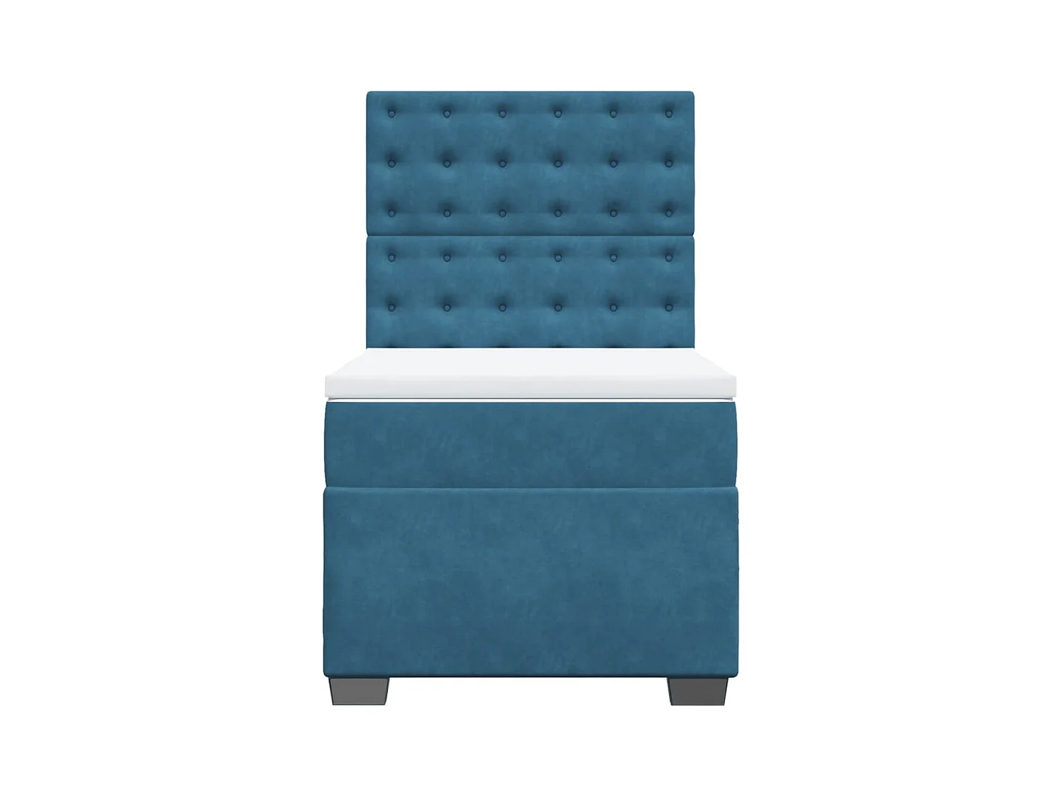 Boxspring met matras fluweel blauw 100x200 cm