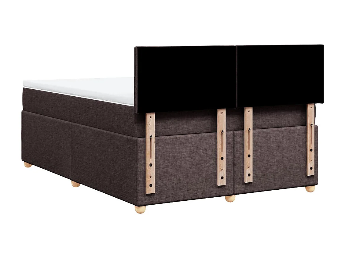 Boxspringbett mit Matratze Dunkelbraun 160x200 cm Stoff