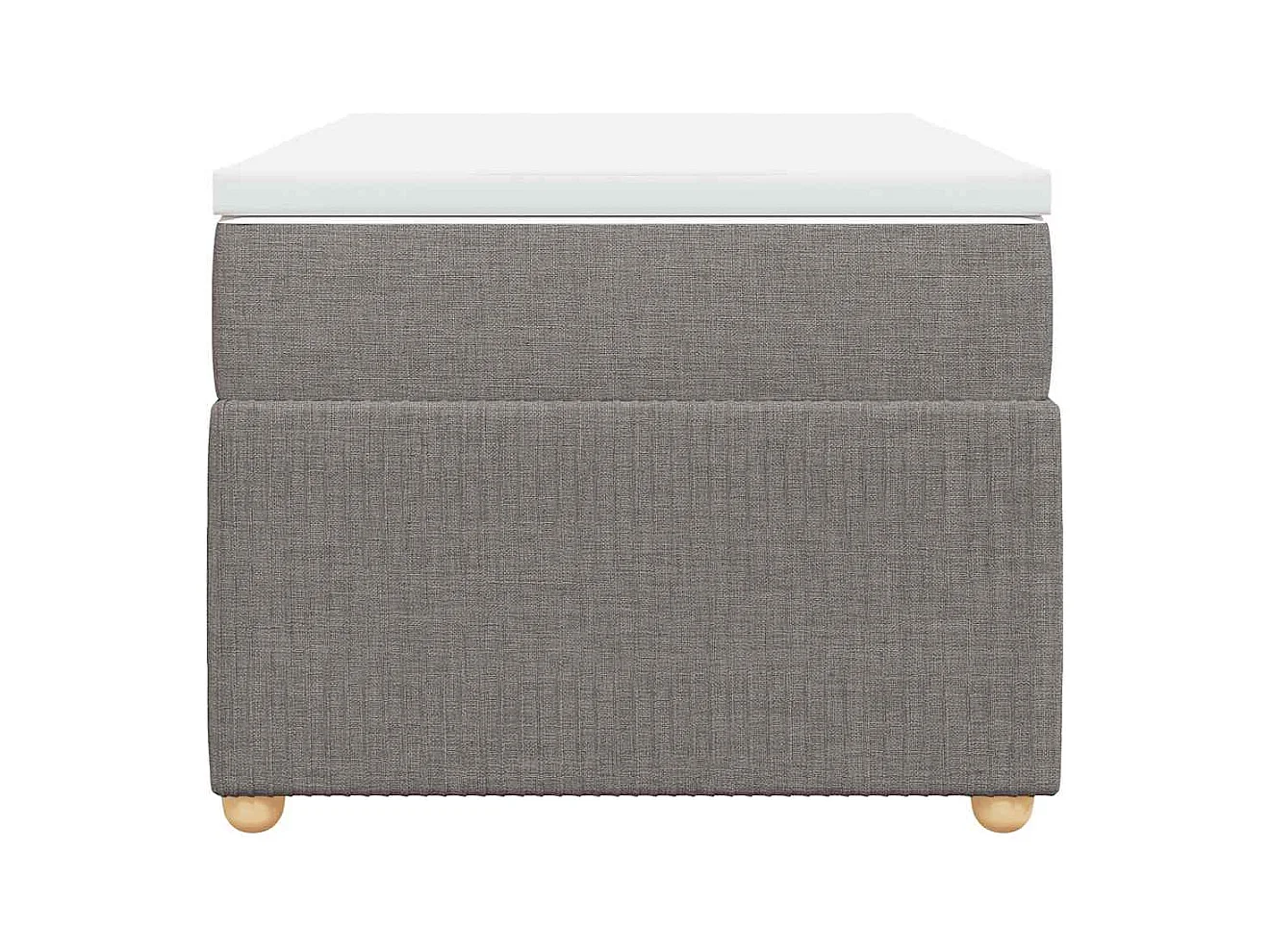 Cama com molas/colchão 90x190 cm tecido castanho-acinzentado