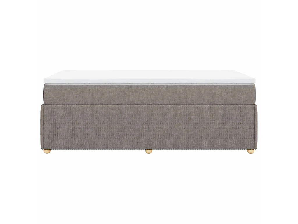 Boxspring met matras stof taupe 90x190 cm
