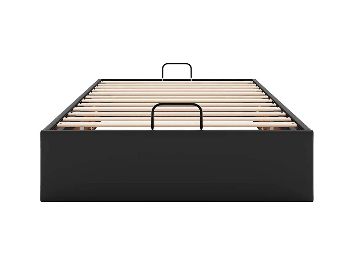 Cadre de lit ottoman sans matelas noir 90x190 cm similicuir