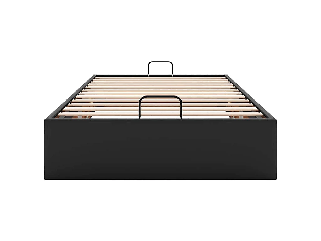Cadre de lit ottoman sans matelas noir 90x190 cm similicuir