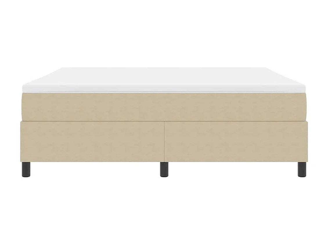 Lit à ressorts Gris clair et blanc 203 x 180 x 60 cm