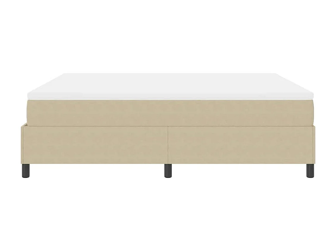 Lit à ressorts Gris clair et blanc 203 x 180 x 60 cm