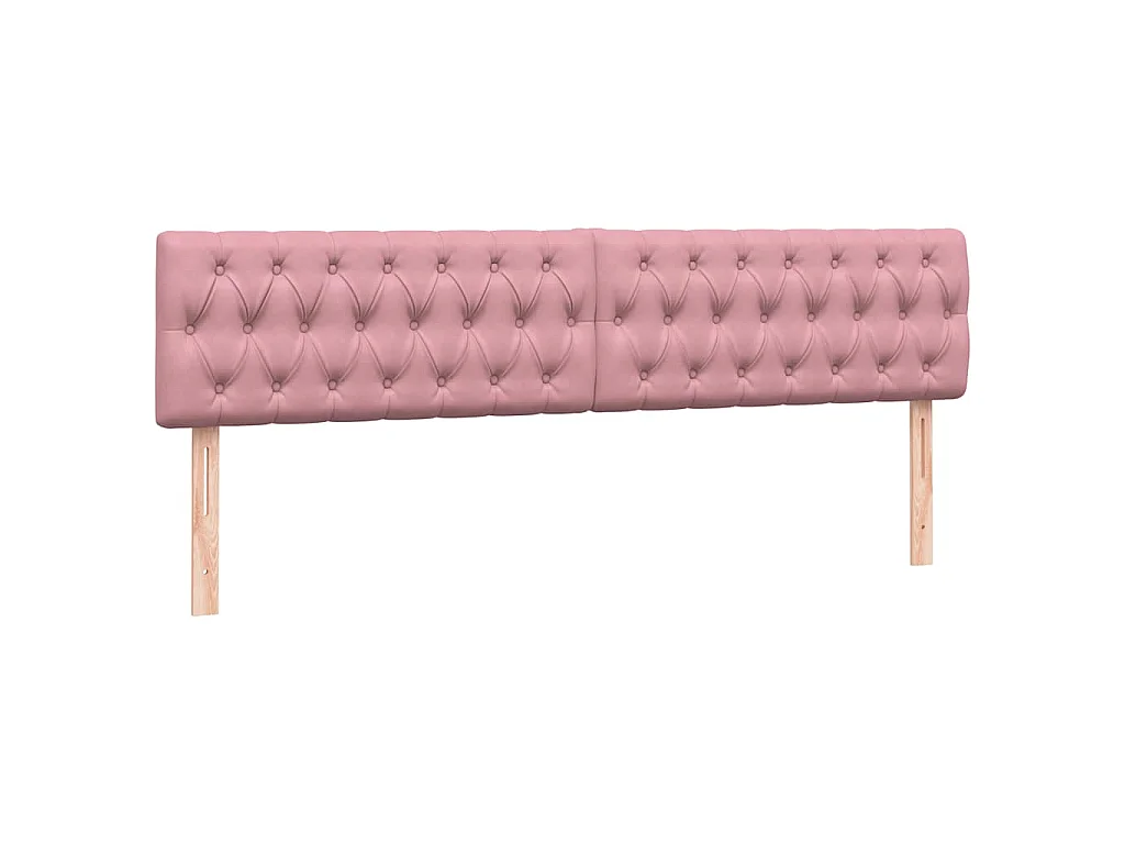 Boxspringbett mit Matratzen Rosa 180x210 cm Samt