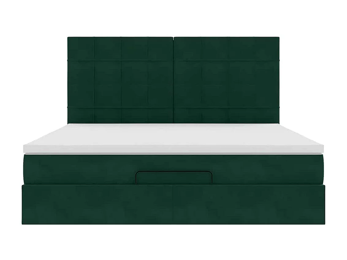 Struttura Letto Pouf con Materassi 160x200 cm Velluto