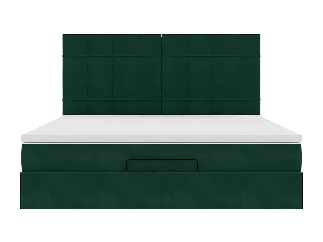 Struttura Letto Pouf con Materassi 160x200 cm Velluto