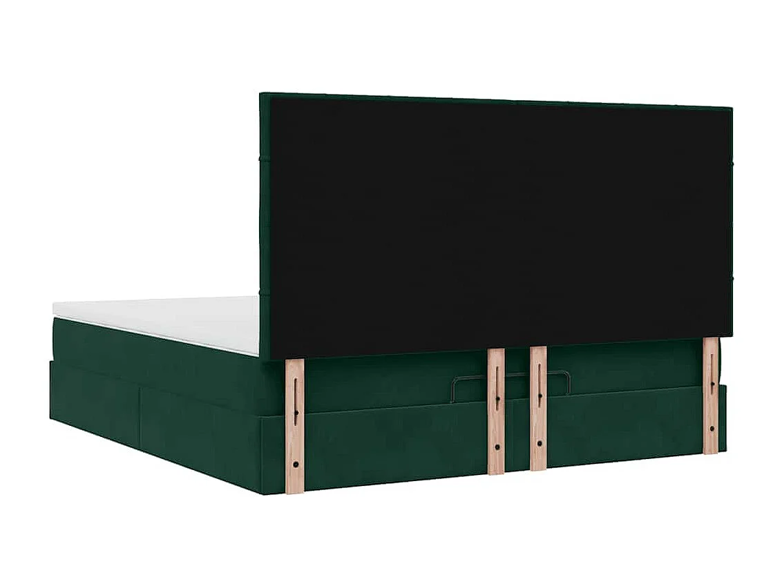 Struttura Letto Pouf con Materassi 160x200 cm Velluto