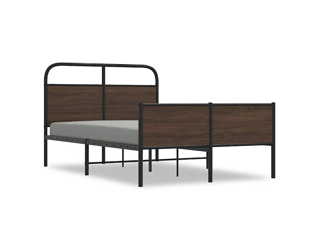 Cadre de lit sans matelas 140x200 cm chêne marron