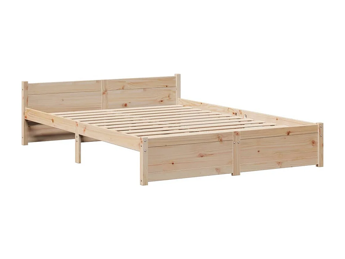 Bettgestell mit Kopfteil ohne Matratze 140x190 cm