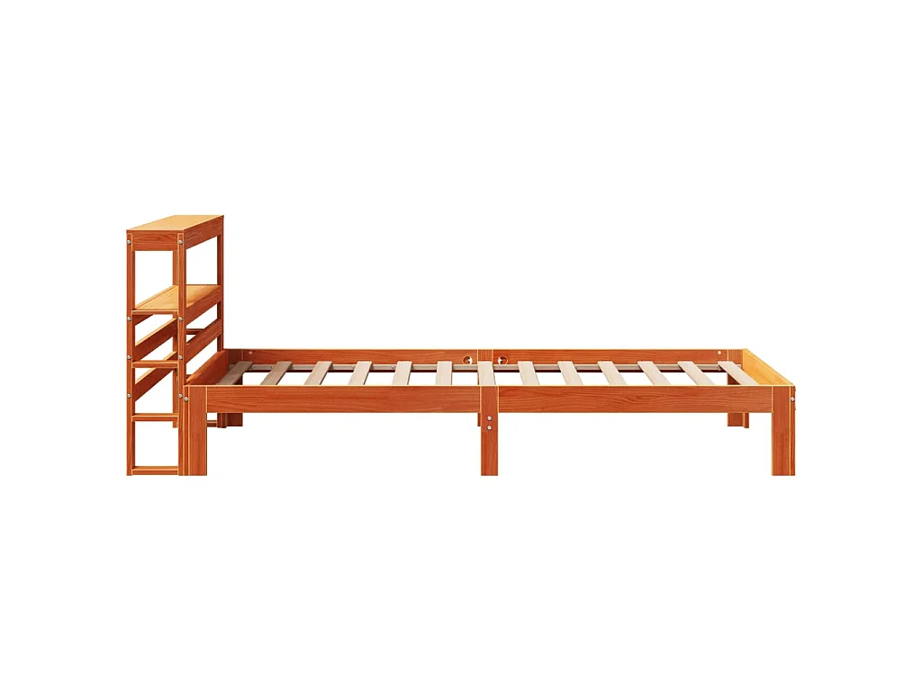 Cama sem colchão 100x200 cm pinho maciço castanho-mel