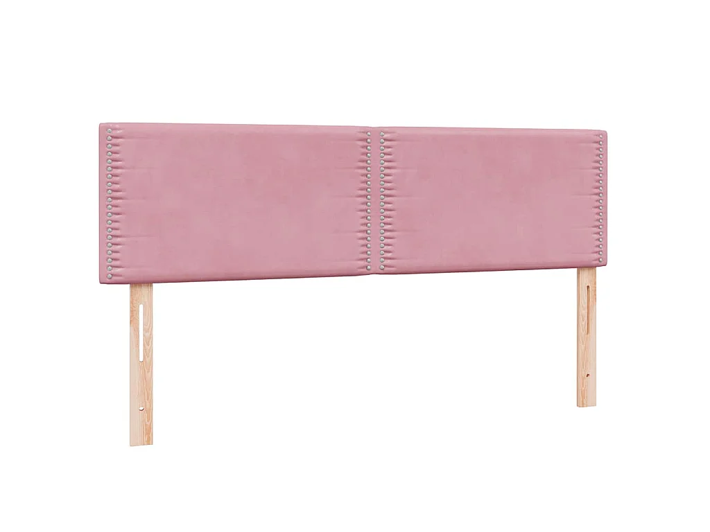 Boxspring met matras fluweel roze 160x220 cm
