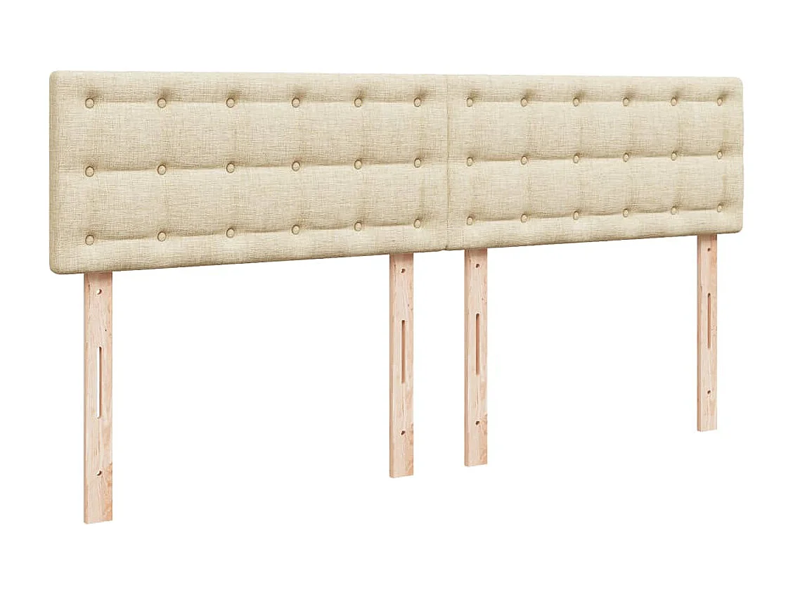 Cama com molas/colchão 180x200 cm tecido cor creme