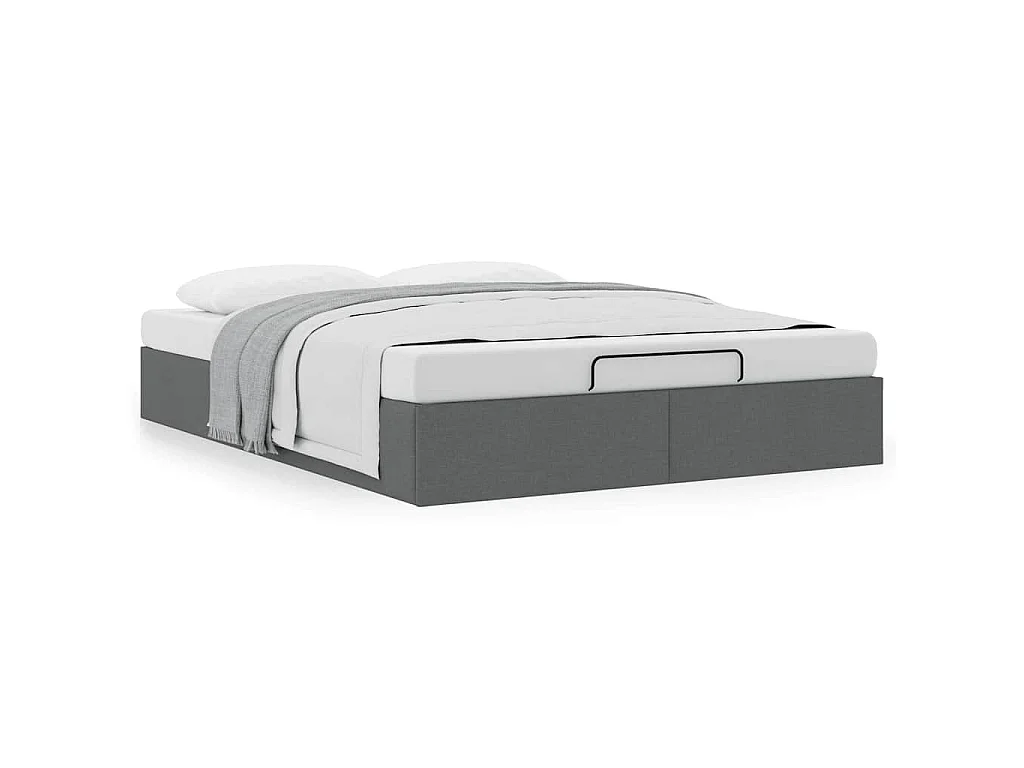 Bedframe zonder matras 140x200 cm stof donkergrijs