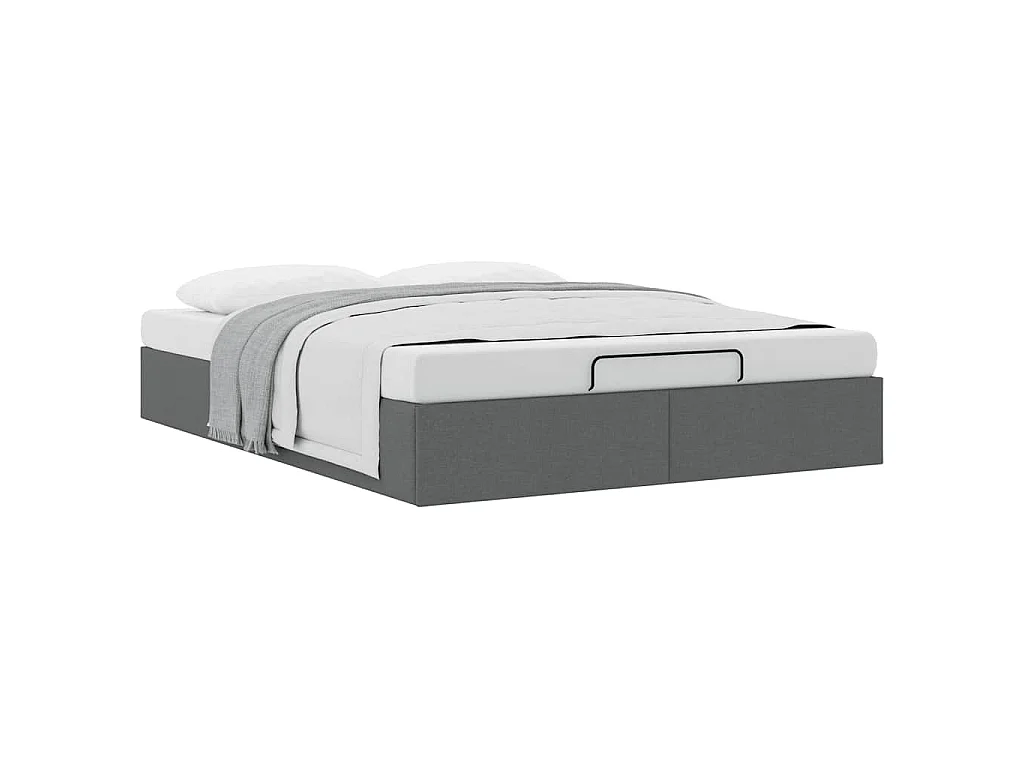 Bedframe zonder matras 140x200 cm stof donkergrijs