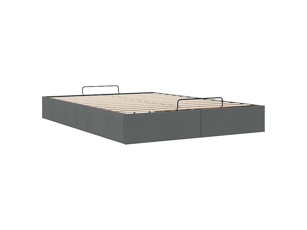 Bedframe zonder matras 140x200 cm stof donkergrijs