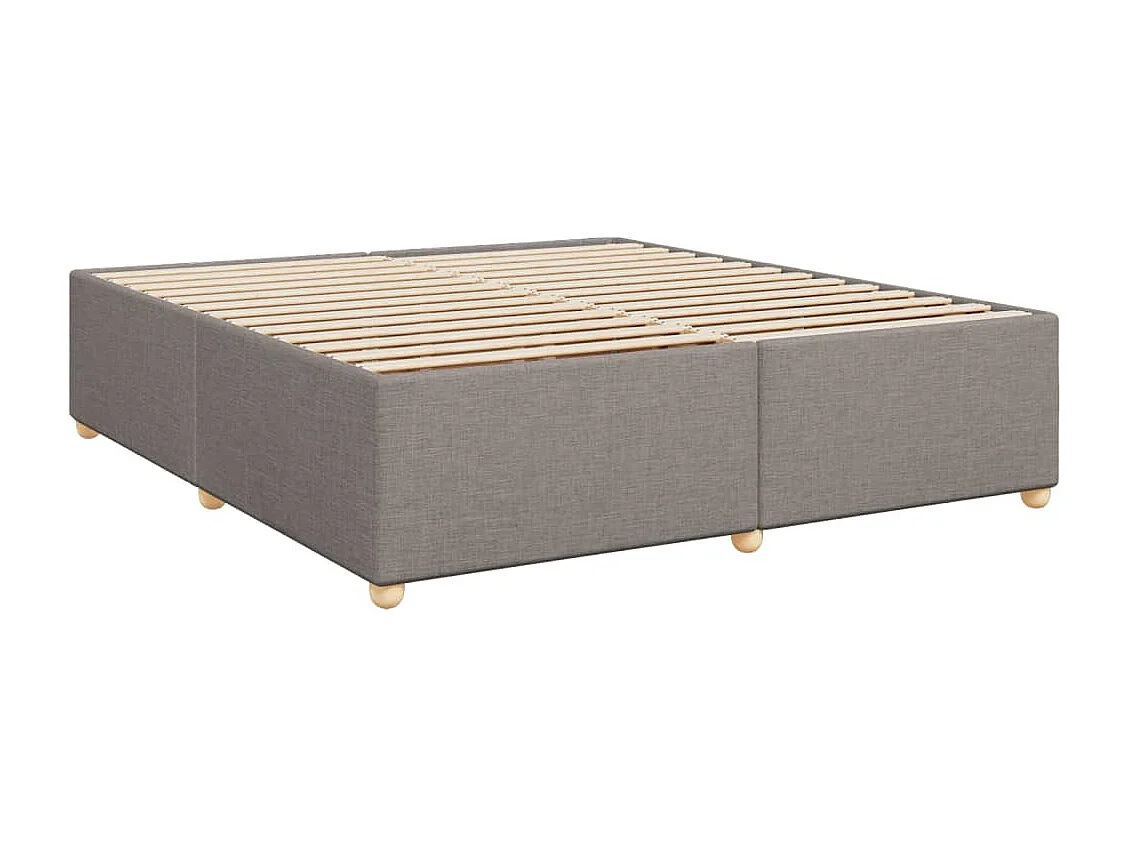 Cama com molas/colchão 180x200 cm tecido castanho-acinzentado