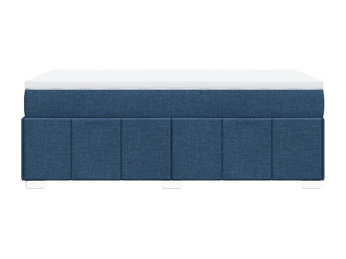 Cama com molas/colchão 90x190 cm tecido azul