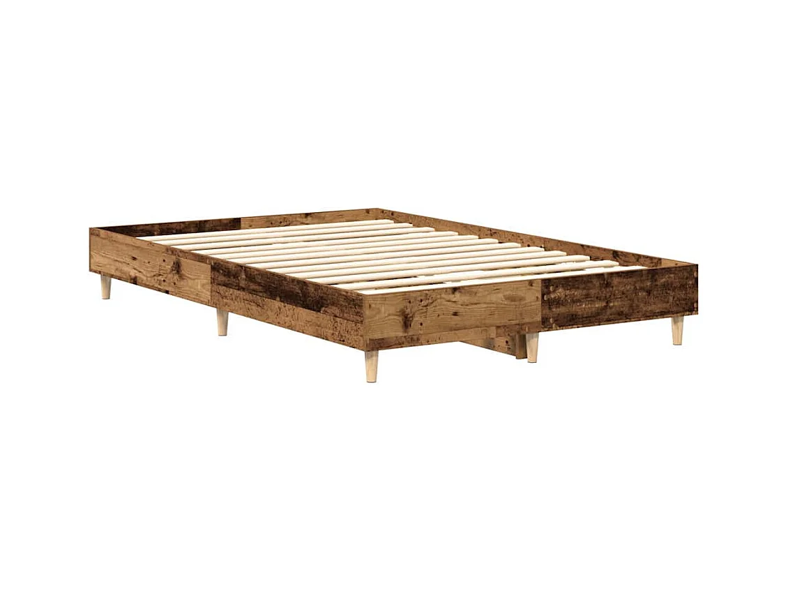 Bettgestell ohne Matratze Altholz-Optik 140x190cm Holzwerkstoff