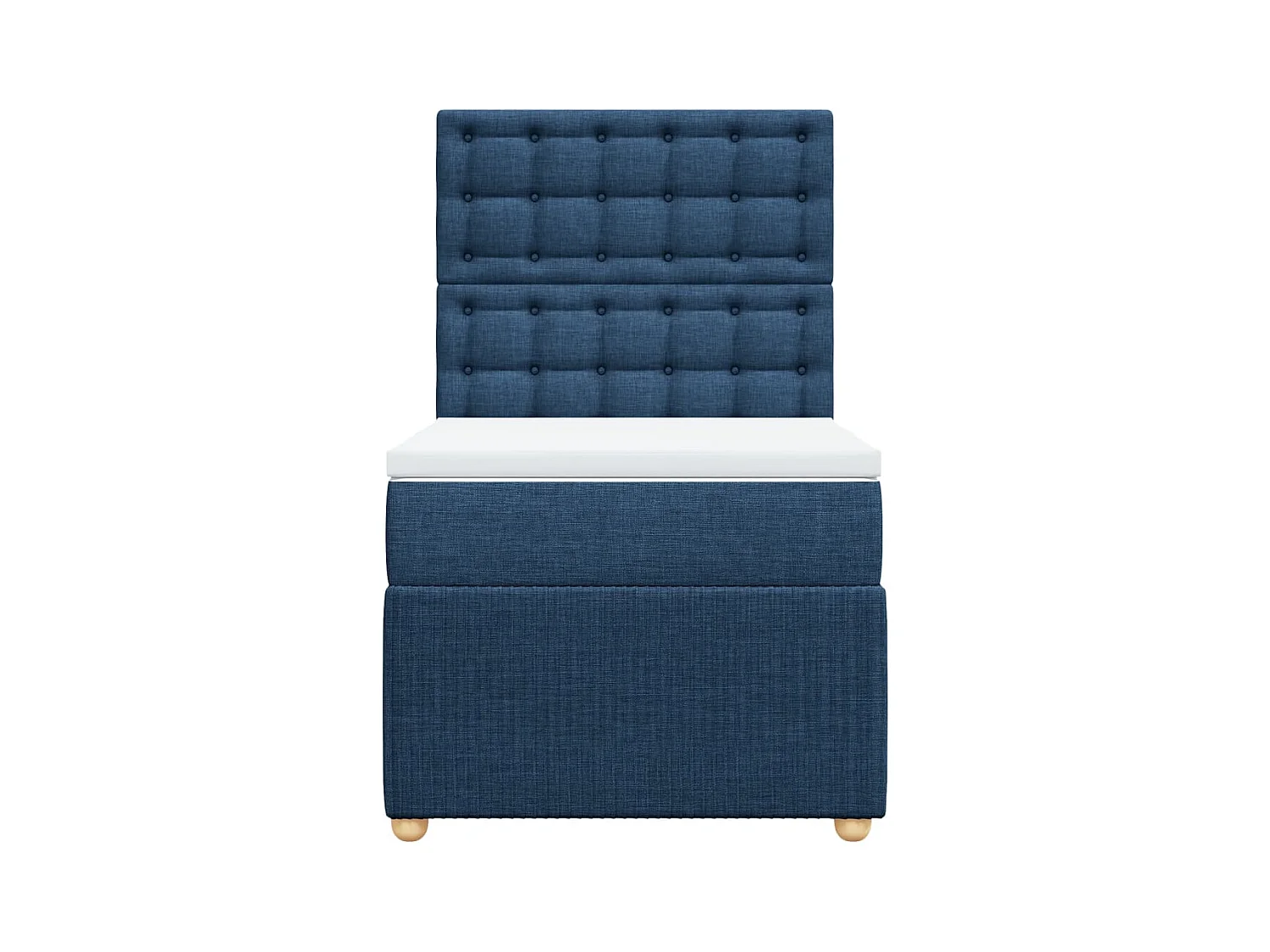 Sommier à lattes de lit avec matelas Bleu 100x200 cm Tissu