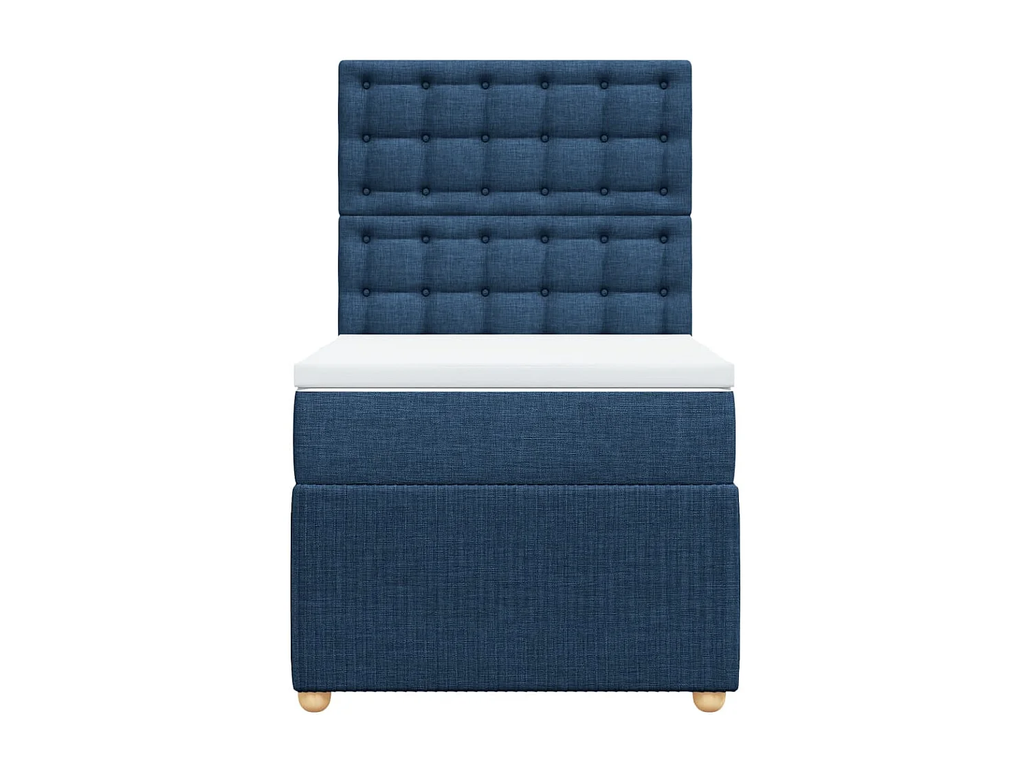 Boxspring met matras stof blauw 100x200 cm