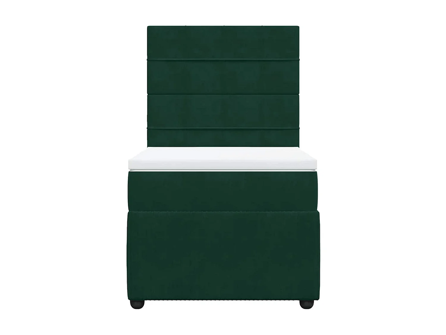 Boxspringbett mit Matratze Dunkelgrün 90x190 cm Samt