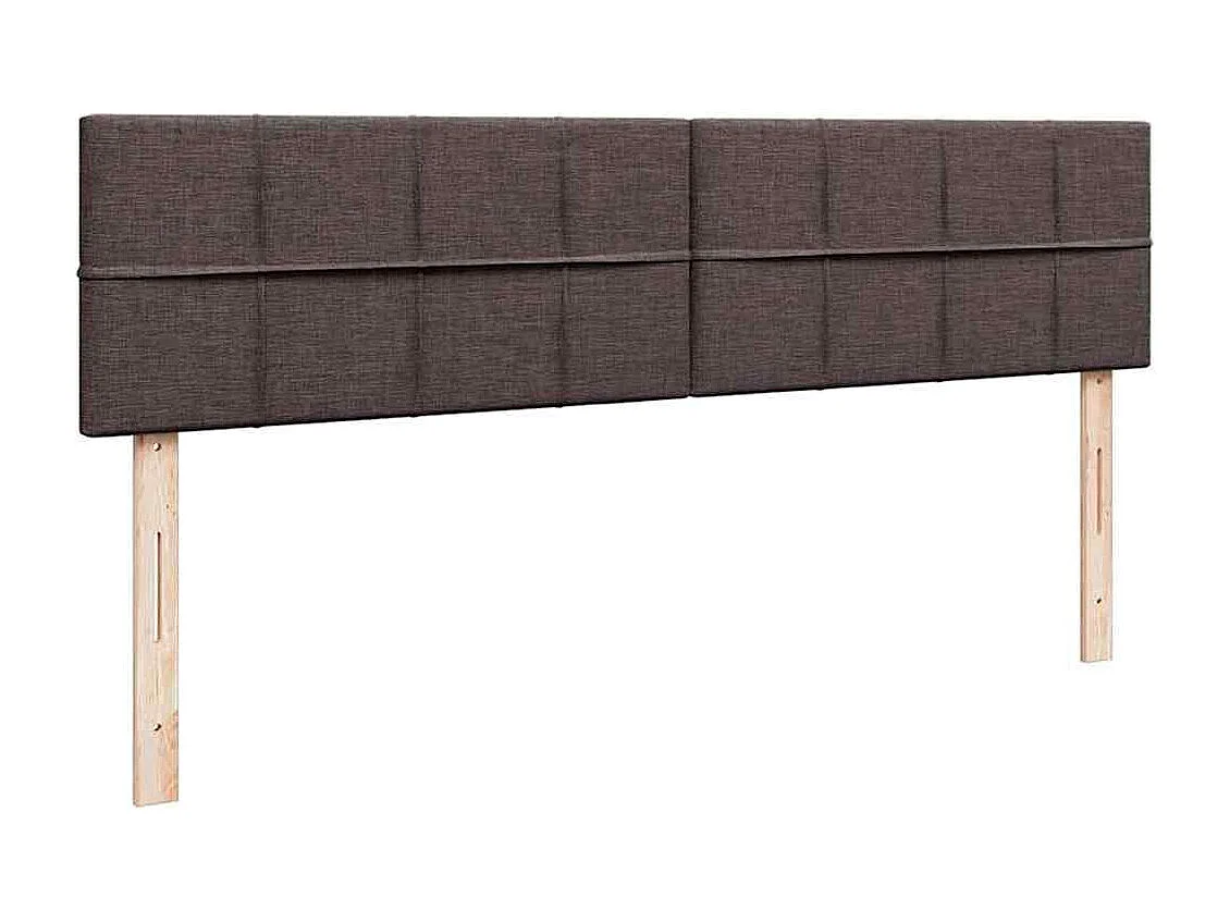 Ottoman bed met matrassen en LED's 180x200cm stof donkerbruin
