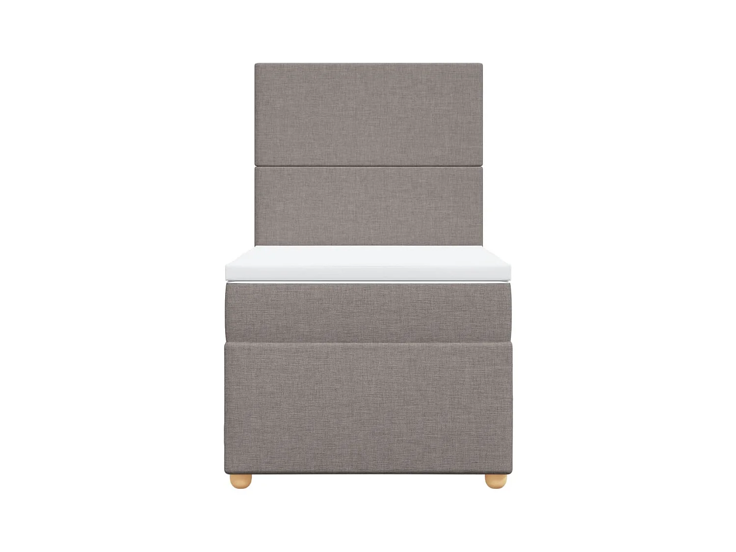 Sommier à lattes de lit avec matelas Taupe 90x200 cm Tissu
