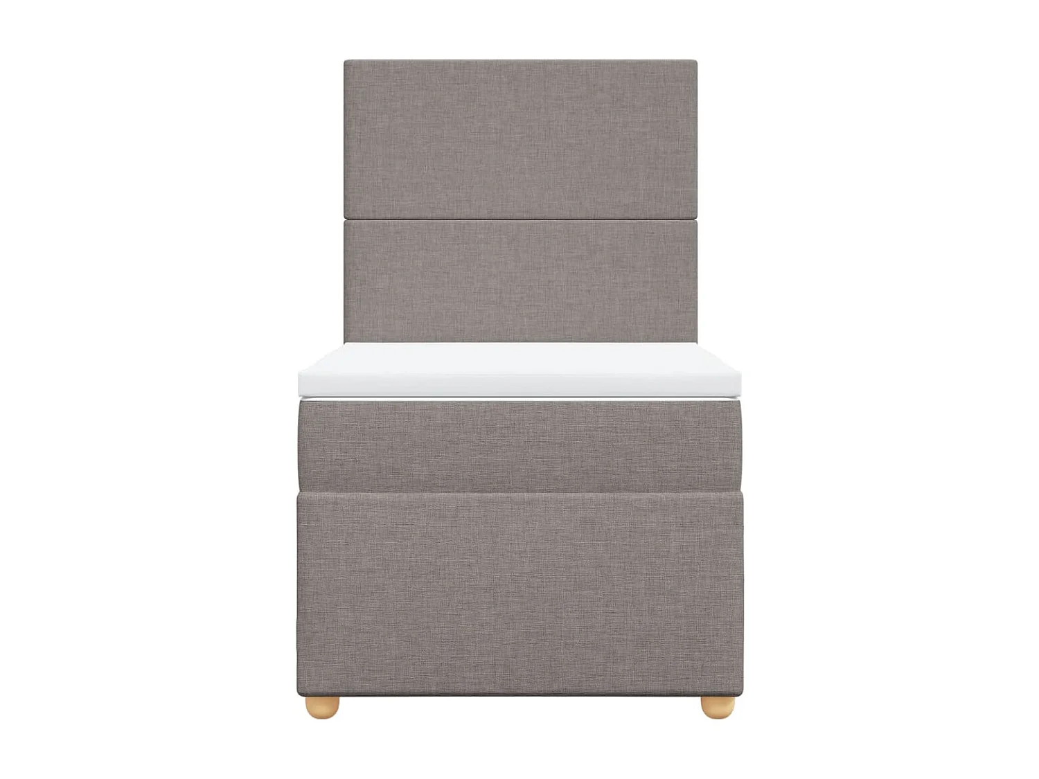 Boxspringbett mit Matratze Taupe 90x200 cm Stoff