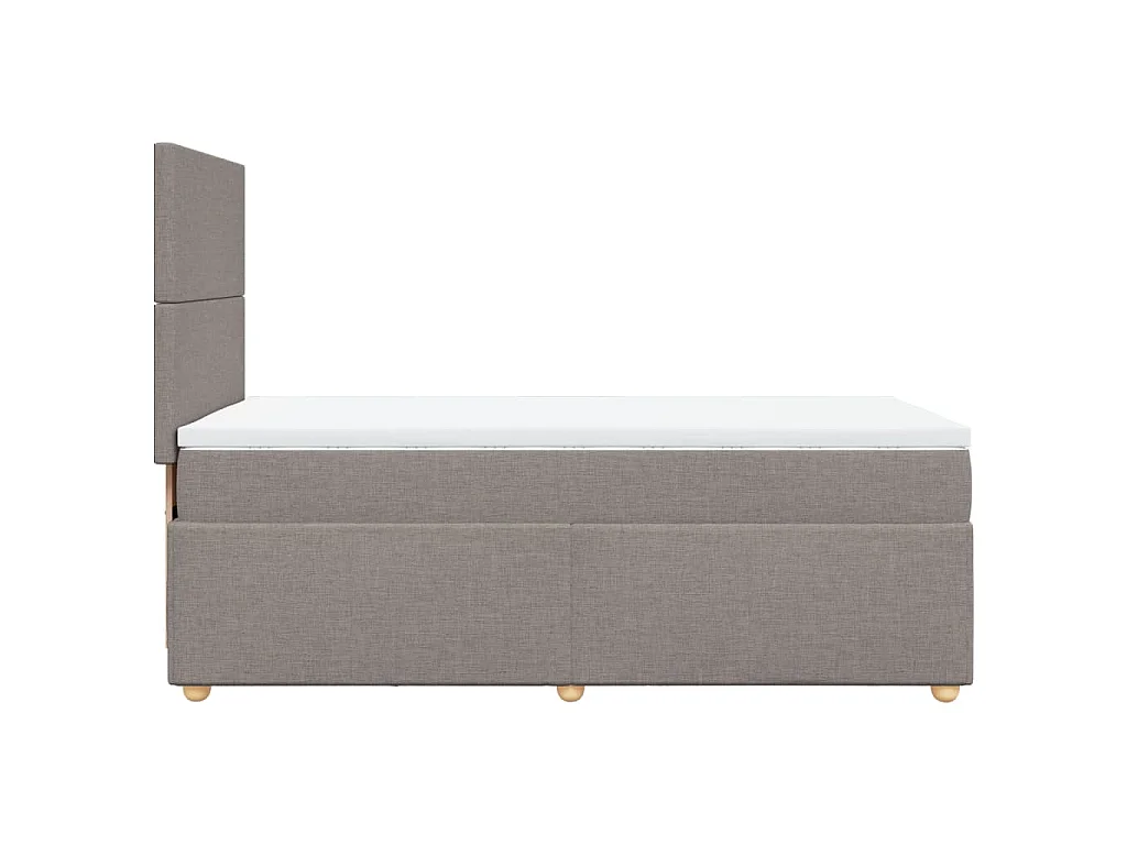 Cama com molas/colchão 90x200 cm tecido castanho-acinzentado