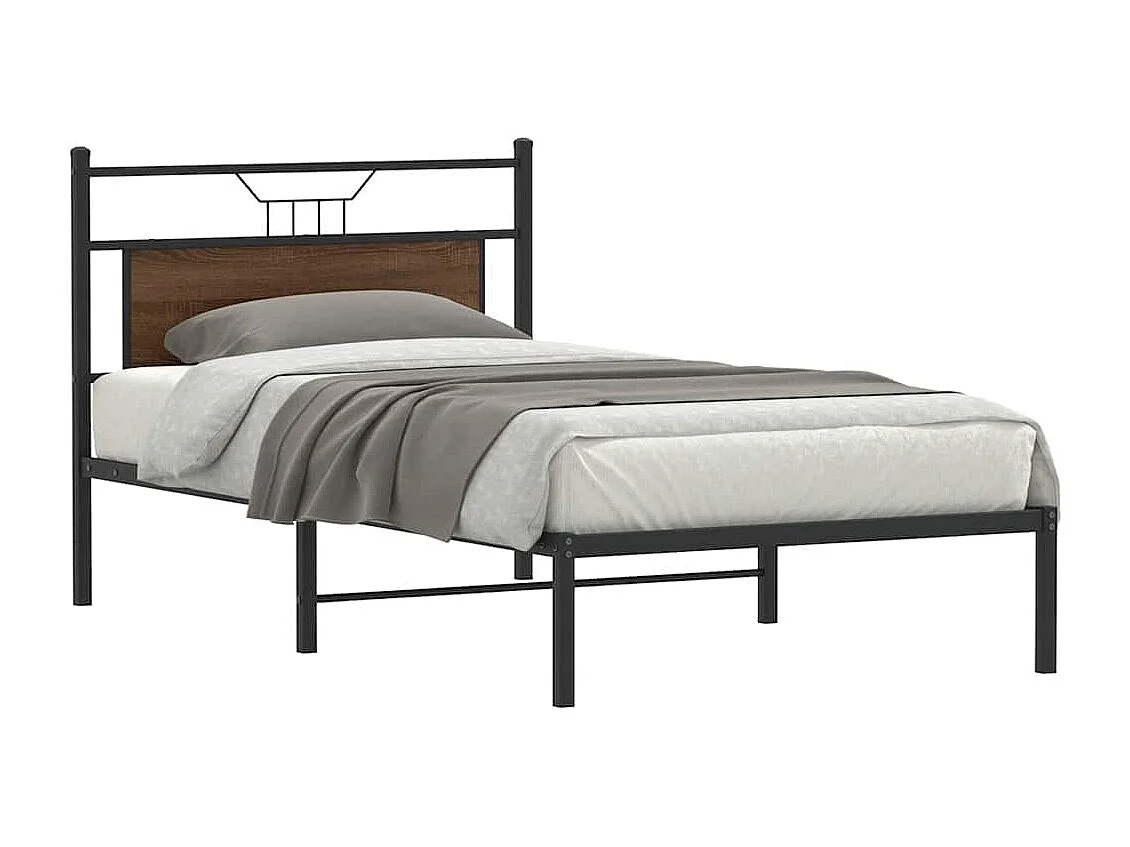 Cadre de lit sans matelas chêne marron 100x200 cm