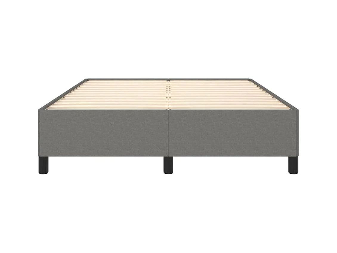 Cadre de lit sans matelas gris foncé 140x200 cm tissu