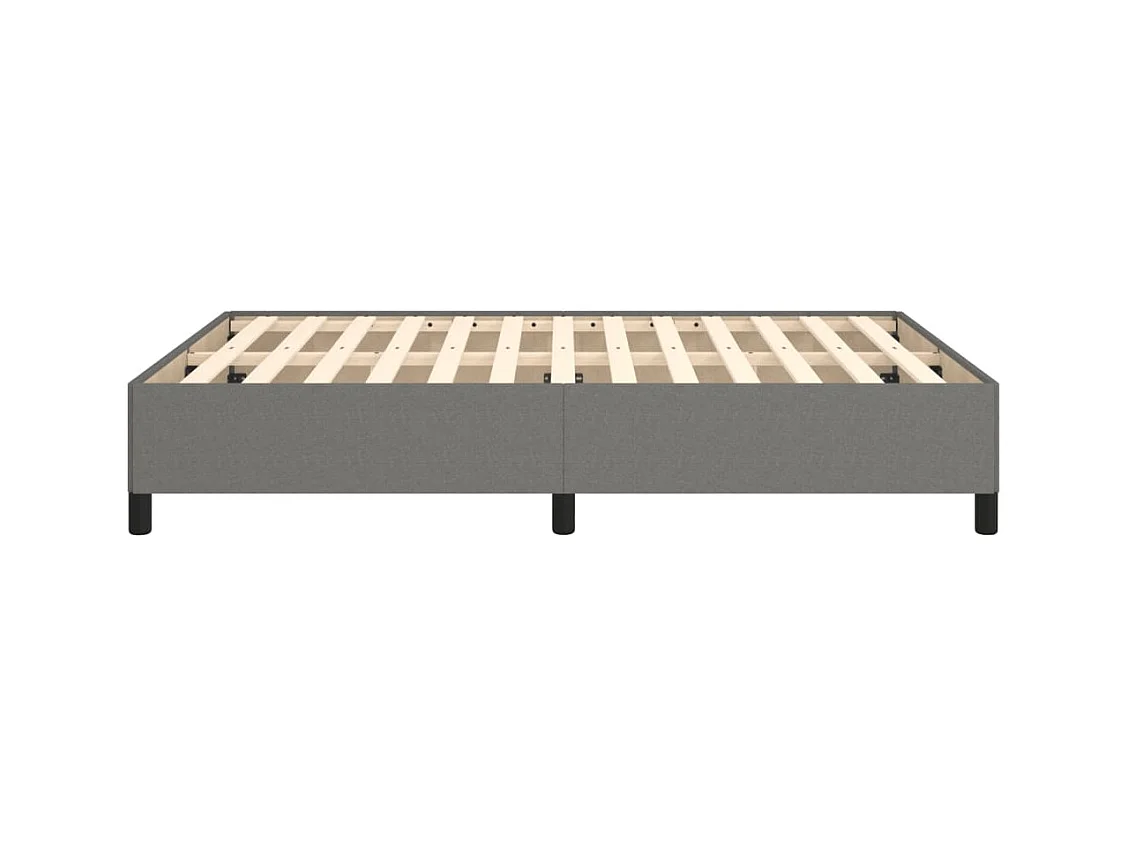 Cadre de lit sans matelas gris foncé 140x200 cm tissu