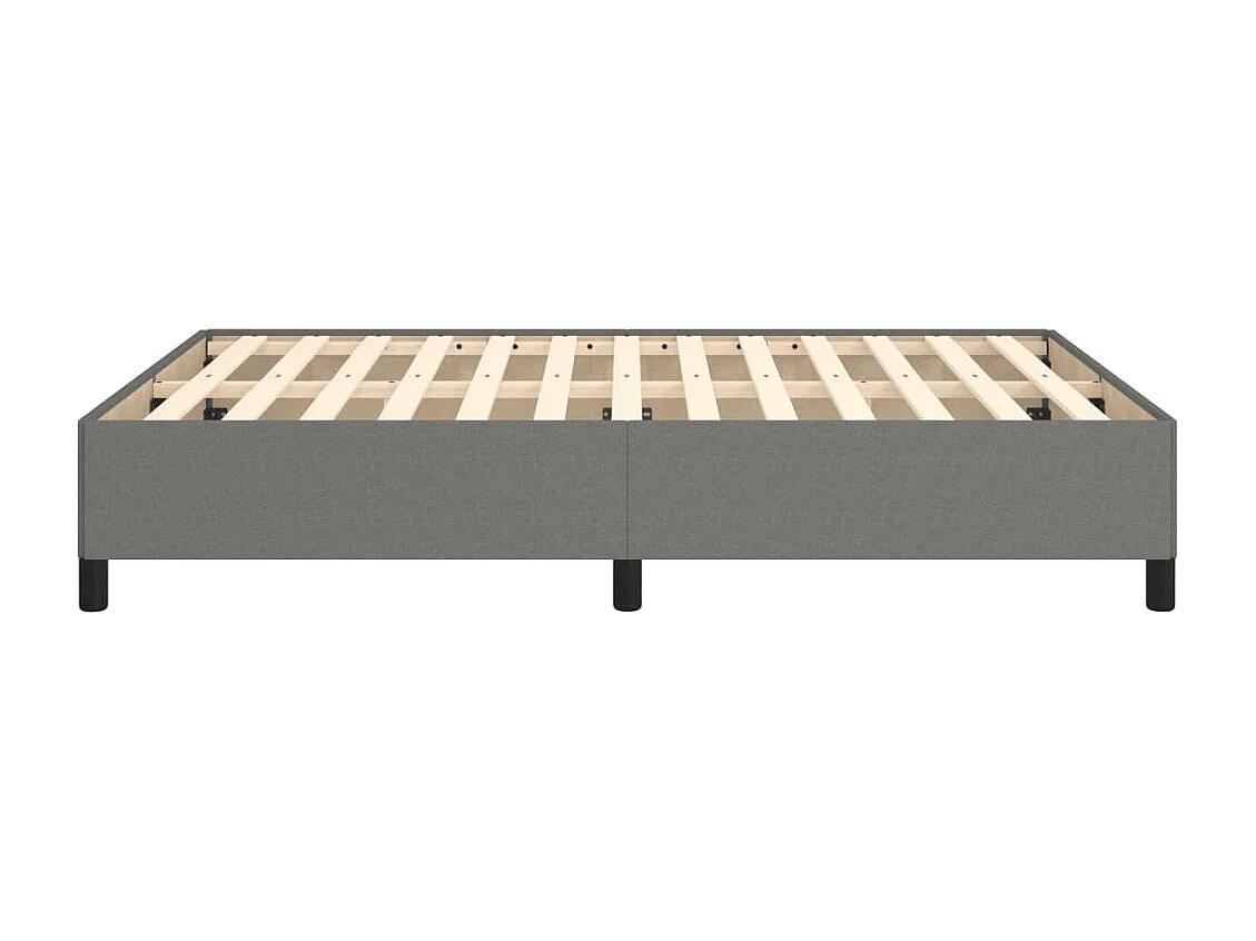 Cadre de lit sans matelas gris foncé 140x200 cm tissu