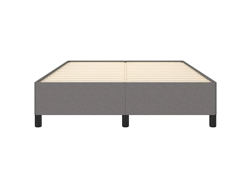 Cadre de lit sans matelas gris foncé 140x200 cm tissu