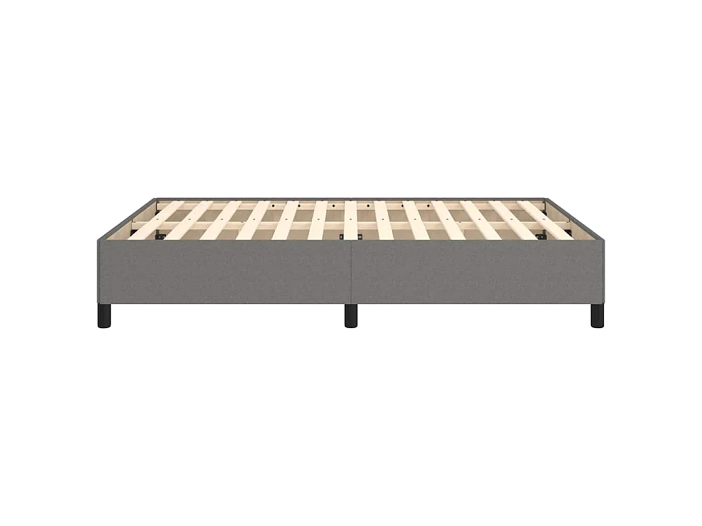 Cadre de lit sans matelas gris foncé 140x200 cm tissu