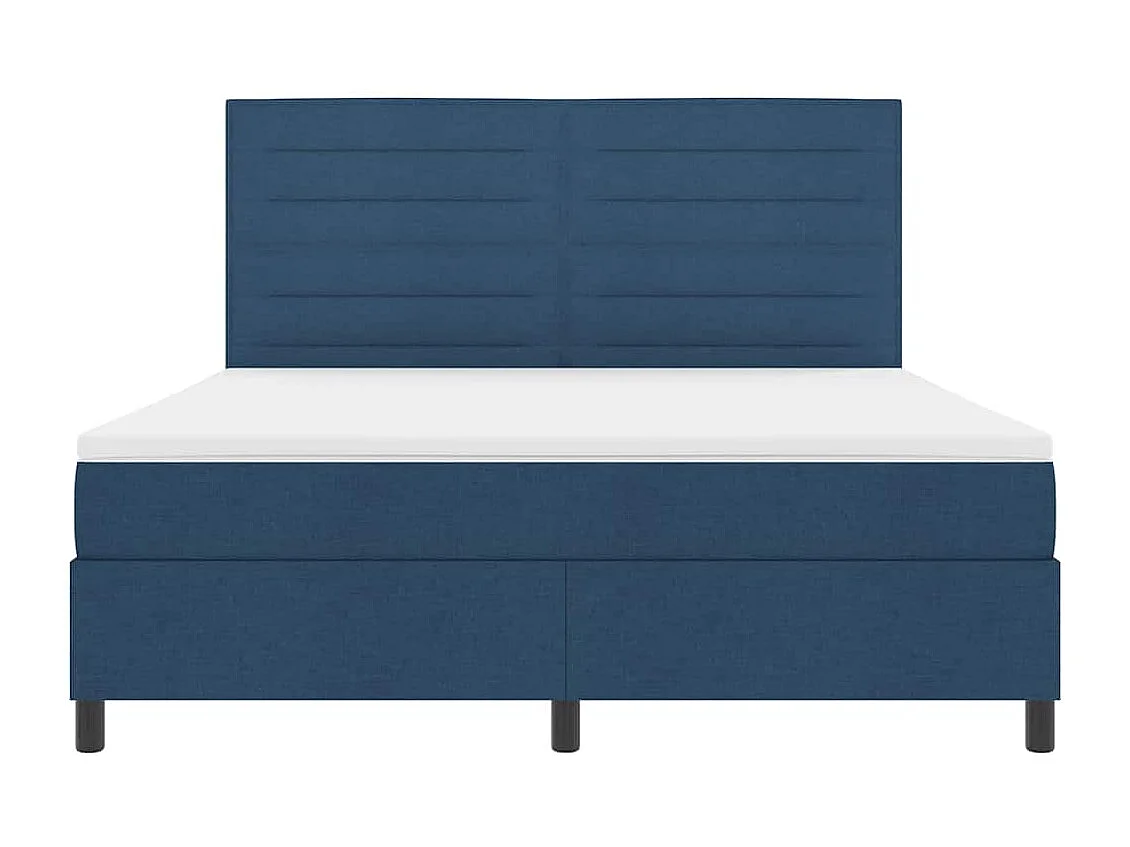 Letto a molle con materasso Blu 180 x 200 cm Tessuto