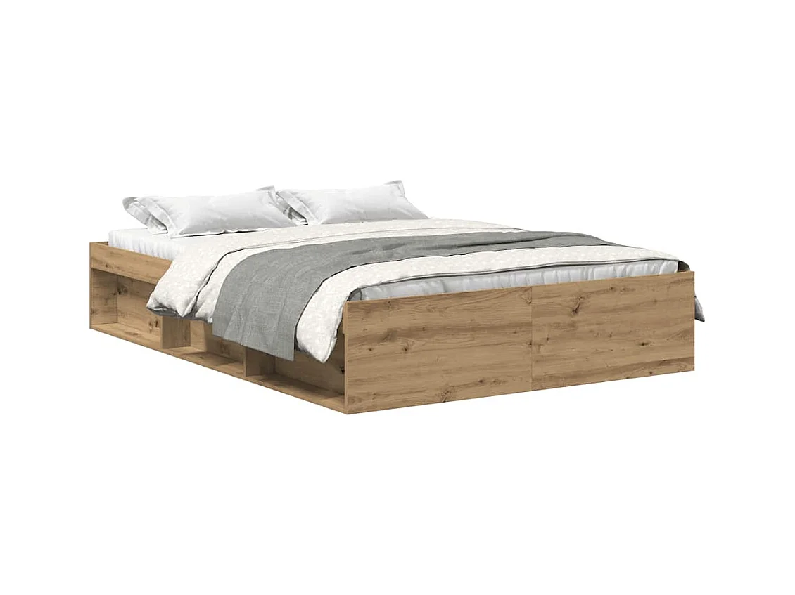 Bettgestell ohne Matratze Artisan-Eiche 140x200cm Holzwerkstoff