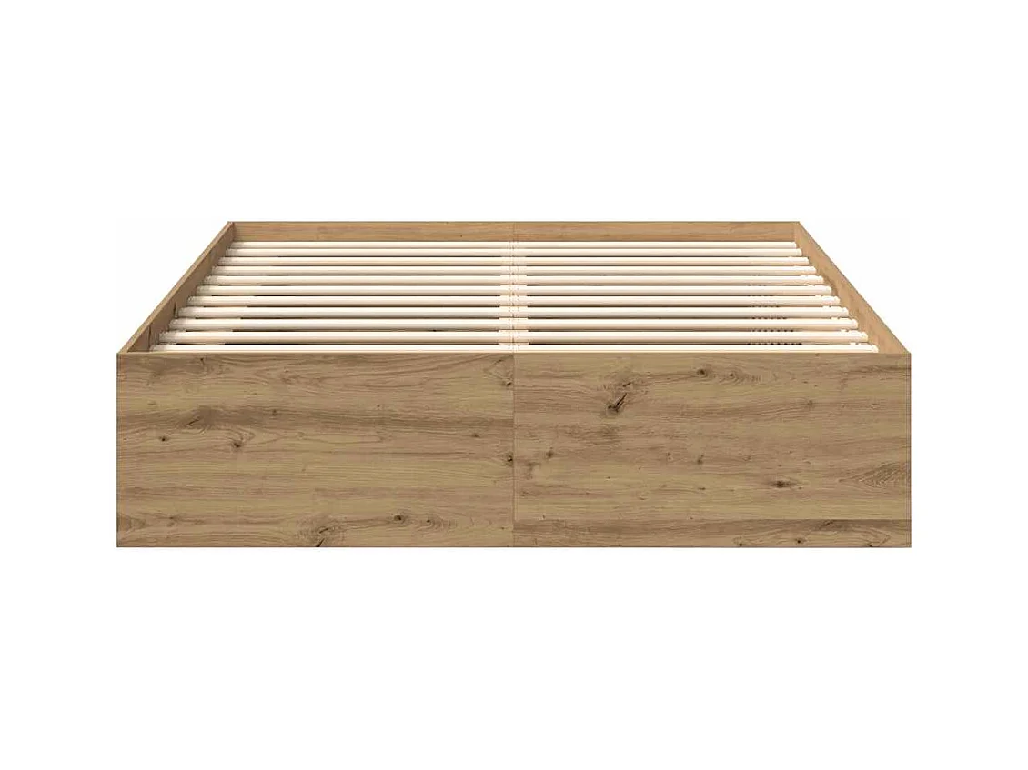 Bettgestell ohne Matratze Artisan-Eiche 140x200cm Holzwerkstoff
