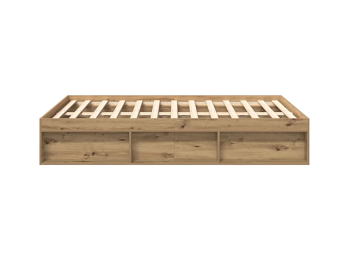 Bettgestell ohne Matratze Artisan-Eiche 140x200cm Holzwerkstoff