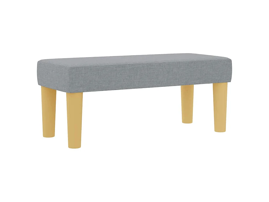 Boxspring bed met hoofdeinde Lichtgrijs 200 x 90 cm Stof